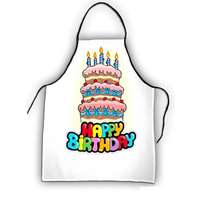  Születésnapi kötény, Happy Birthday, torta