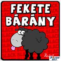 Vicces hűtőmágnes, Fekete bárány