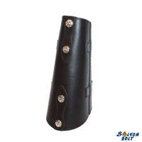 Gladiátor bőr alkarvédő fém díszekkel