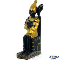  Osiris (Ozirisz) egyiptomi isten szobor, ülő, 19 cm