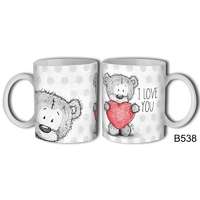 Szerelmes bögre, I love you, szív, borzas maci