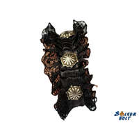 Gót csipke karkötő, fém dísszel