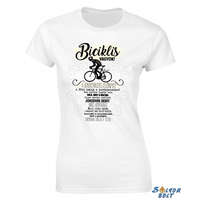  Női póló, Biciklis vagyok, a kerékpározás előnyei