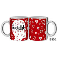 Szerelmes bögre, fehér férfi fejen szeretlek