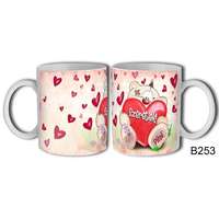 Szerelmes bögre, Pimi maci, szeretlek, nagy piros szív