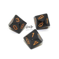 Chessex Chessex D10 Opaque Polyhedral Black/Gold - Fekete/Arany D10 dobókocka (db)