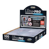 Ultra Pro Platinum 4 zsebes kártya tartó lap 3 lyukú, mappalap doboz - 100 lap - 3-1/2" X 5" (8,9cm*12,7cm)