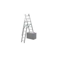 Krause Krause Corda létra 3x7 fokos sokcélú lépcsőfunkcióval (033376)