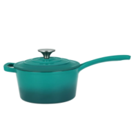 Perfect Home Perfect Home zománcozott öntöttvas nyeles lábas fedővel, 19 cm, türkiz (16641)