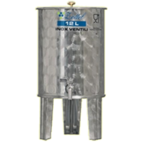 Inox 12 l-es bortartály, úszófedeles, paraffinos, 1 csappal (Zottel) (10470)