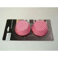 Muffinpapír pink kockás 100 db, nagy (72101-2)