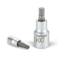 Fortum Fortum bitdugófej, imbusz, 1/2", 61CrV5/S2, mattkróm; 12mm (HX12), 55mm (4700612)