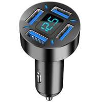 13153 M42 Autós töltő + voltmérő - 4USB 4.8A - Quick Charge 3.0 - 12-24V