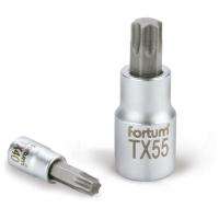 Fortum Fortum bitdugófej, torx, 1/2", 61CrV5/S2, mattkróm; TX40, 55mm (4700724)