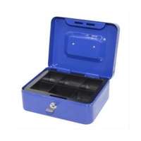 Bluering fém pénzkazetta, 6 rekeszes, kék (PNZK3)