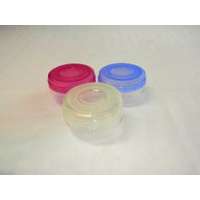 Hengeres, műanyag tárolódoboz 400 ml vegyes színben 3 db-os (413516)