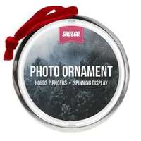 Shot2Go Shot2Go Fényképtartós, forgó karácsonyfadísz, ezüst (S2618)