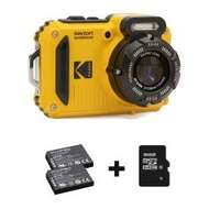 KODAK Kodak Pixpro WPZ2 vízálló, porálló, ütésálló digitális fényképezőgép, sárga, 2db akku, 16gb micro sd