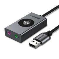 Ugreen Ugreen USB külső 7.1 hangkártya 3,5mm mini jack 1m ezüst (50711)