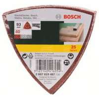 Bosch Bosch 25 részes csiszolólapkészlet deltacsiszolóhoz, 40-es szemcseméret, 93 mm (2607019487)