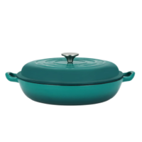 Perfect Home Perfect Home zománcozott öntöttvas szeletsütő fedővel 30 cm, türkiz (16640)