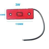 Szélességjelző/helyzetjelző, 12V-36V, piros LA-607R