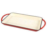 Perfect Home Perfect Home zománcozott öntöttvas grill tepsi 33x21,5 cm, piros (55010)