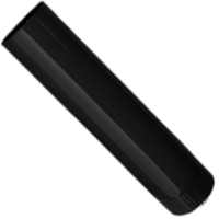 Füstcső 500 mm fekete fi 150 mm (13673)