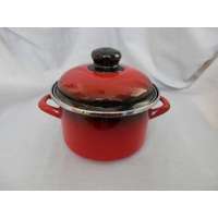 EMA-LION Bonyhádi Zománcáru Bonyhádi Elit Koral fazék fedővel, 16 cm