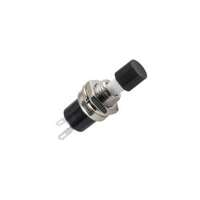 Nyomógomb, 250 V-/1,5 A, 1ák, mini, HQ (SP 02/BK)