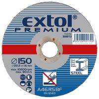 Extol Extol Premium csiszoló korong acélhoz, kék; 230×6,0×22,2mm, max 6600 ford/perc (8808709)