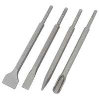 Extol Extol betonvéső klt. 4db, SDS PLUS; 250mm hosszú, hegyes, lapos 25mm, lapos 45mm, horony (23945)