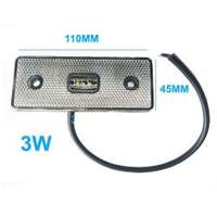 Szélességjelző/helyzetjelző, 12V-36V, fehér LA-607W