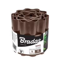Bradas Bradas gyepszegély hullámos, barna színű, 15cm/9m (1503137 - OBFB 0915)