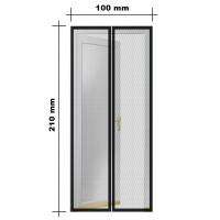  Szúnyogháló függöny ajtóra, mágneses 210x100 FEKETE (14870)