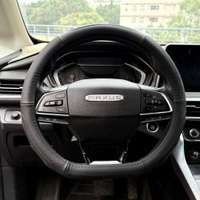 HD Bőr Kormányvédő 37cm "D" Fekete