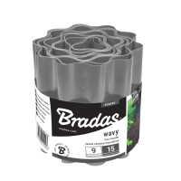 Bradas Bradas gyepszegély szürke színű, 9mx20cm, hullámos (1503141 - OBFGY 0920)