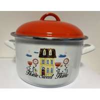 EMA-LION Bonyhádi Zománcáru Bonyhádi Alice "édes otthon" zománcozott fazék + fedő 16 cm