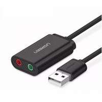 Ugreen Ugreen USB külső hangkártya 3,5 mm-es mini jack 15 cm fekete (30724)