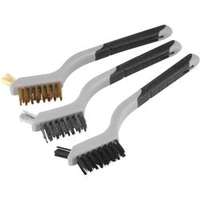 Extol Extol Premium drótkefe klt., 3 db: nylon-, réz- és rozsdamentes acél szál, 3×8 sor, 180mm, kétkompon