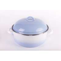 EMA-LION Bonyhádi Zománcáru Bonyhádi zománcozott lábas + fedő kék árnyalt 20 cm