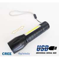 USB-ről tölthető akkumulátoros CREE led zseblámpa 16035W