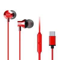 Aiwa Aiwa ESTM-50USB-C/RD Prémium hangminőségű fülhallgató USB-C csatlakozással, Hyperbass mély