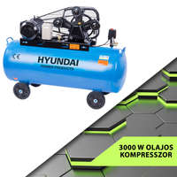 Hyundai Hyundai olajos kompresszor 380V/3000W, 10 bar - HYD-200L/V3