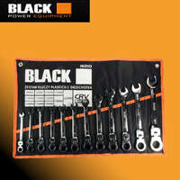 BLACK Black csuklós, racsnis villáskulcs készlet 12DB 8-22 MM-IG, vászontáskában 16210