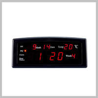  Digitális óra LED piros, dátum, riasztás, hőmérséklet kijelzéssel VOLT868R