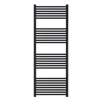 Heiztech Heiztech egyenes matt fekete acél fürdőszobai törölközőszárító radiátor 40 x 160 cm, 720 W