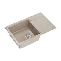 Quadron Quadron PETER 111, 780 x 500 mm river sand bézs színű gránit mosogatótálca csepptálcával