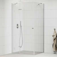 Homedepo Mexen Roma 80x100 cm aszimmetrikus szögletes nyílóajtós zuhanykabin 6 mm vastag vízlepergető biztonsági üveggel, 190 cm magas
