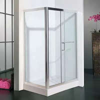 Diplon Diplon 120x80 cm aszimmetrikus szögletes tolóajtós zuhanykabin, 5 mm edzett áttetsző üveggel, 190 cm magas